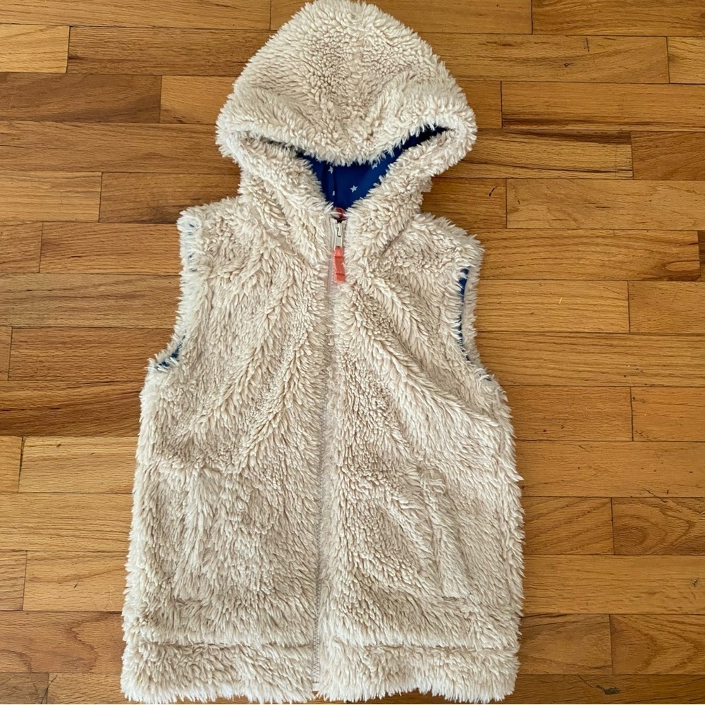 Mini Boden Sherpa Hooded Vest
